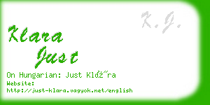 klara just business card